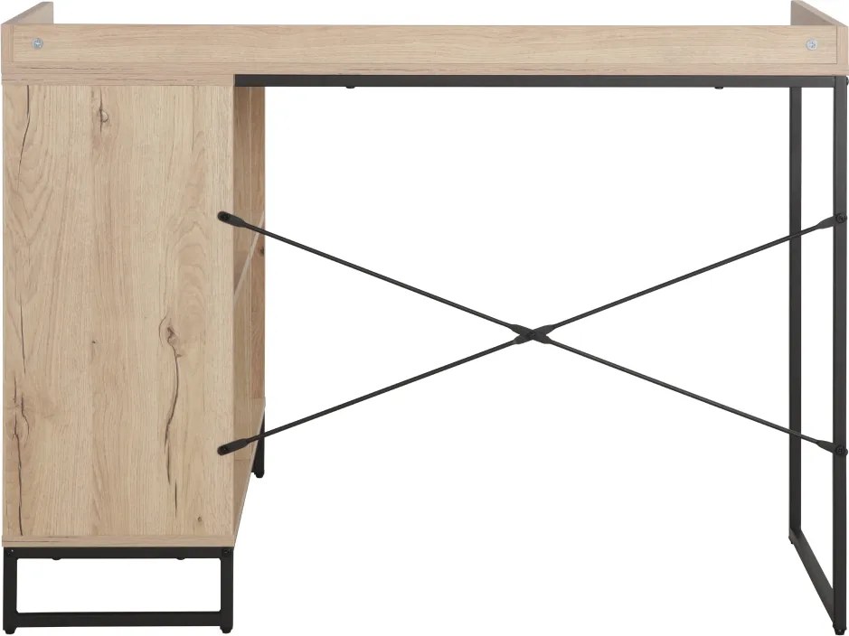 Sarok számítógépasztal, tölgy/fekete, ULOSTOL