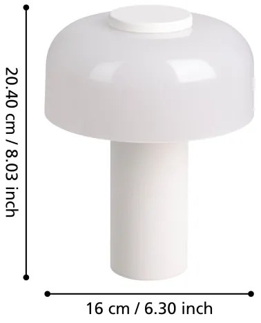Eglo 900982 - LED Dimmelhető kültéri lámpa PONENTE 2,25W/5V 2600mAh IP44 fehér