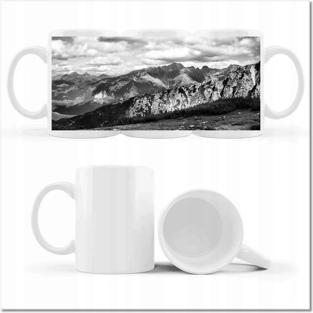 Nyomott mintás bögre Tátra Lengyel hegyek Kilátás