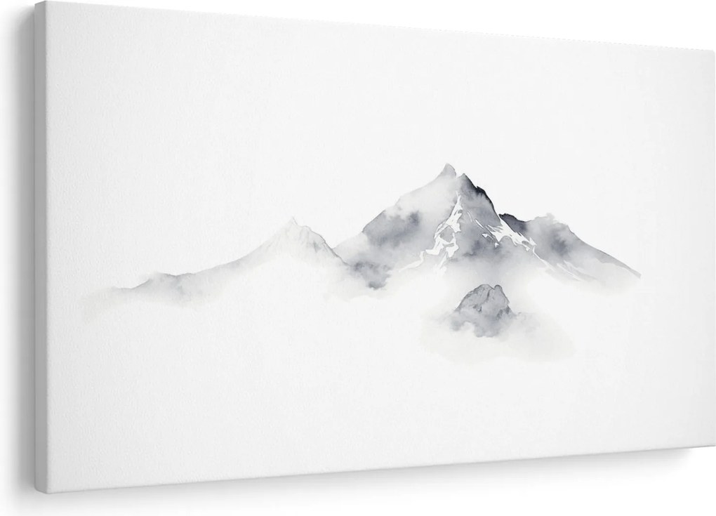 Kép - Tinta festmény hegyek (90x60 cm)