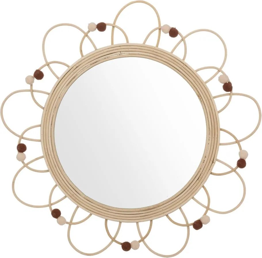 Atmosphera - Gyermek falitükör CAMPAIN átm. 38 cm rattan