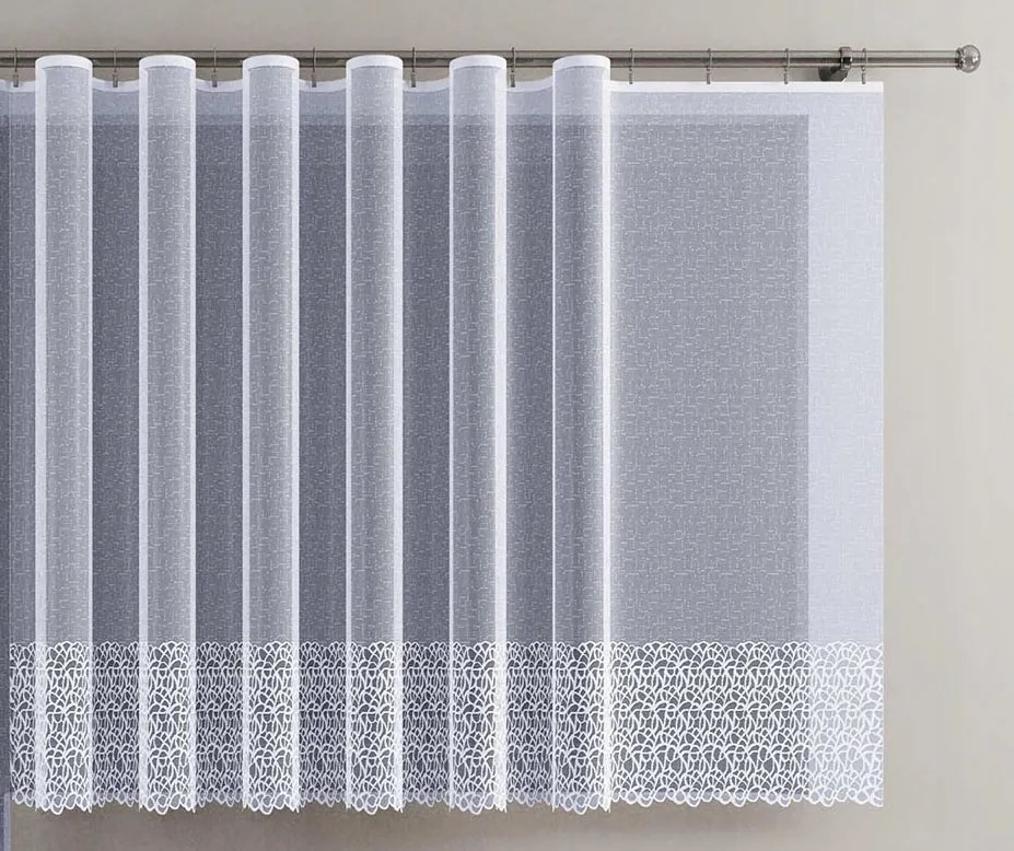 Mg Függöny jacquard 629/50 Fehér 160cm magas pol 1,7m