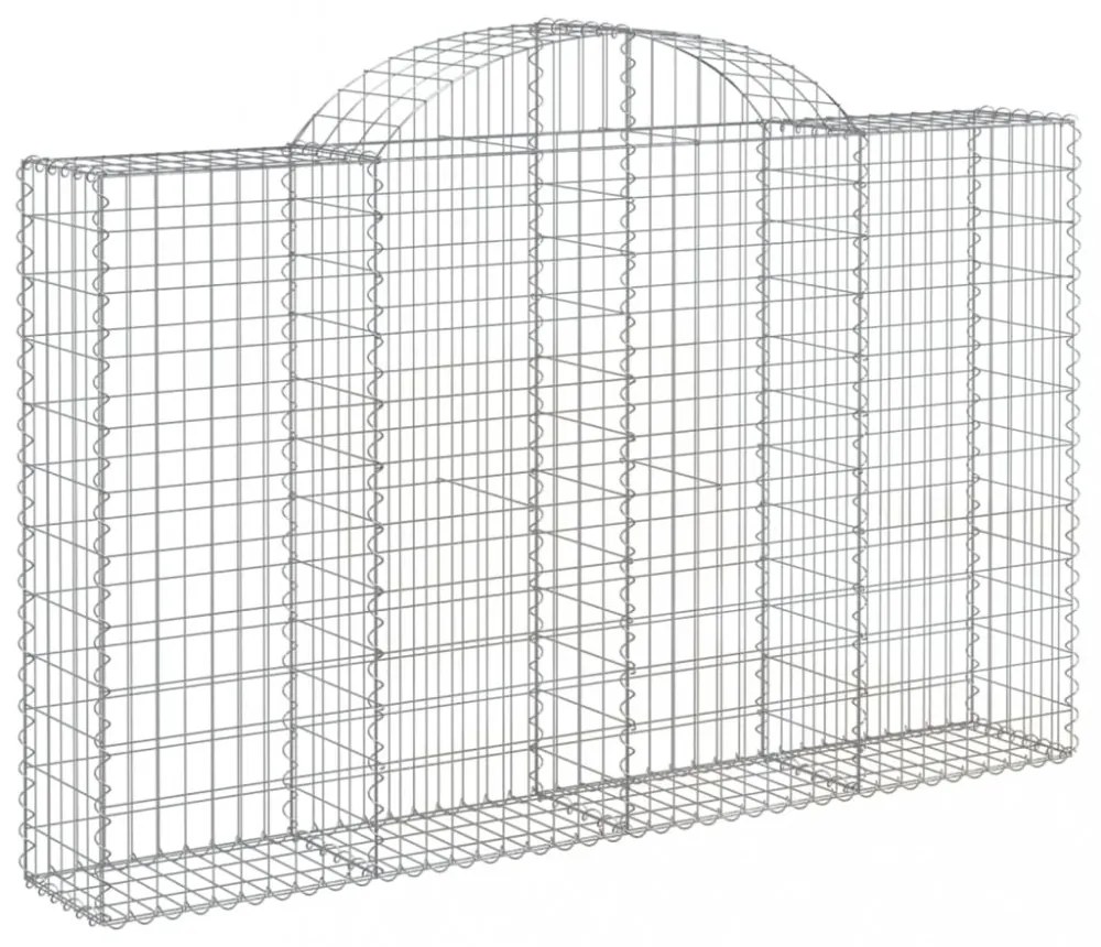 2 db íves horganyzott vas gabion kosár 200x30x120/140 cm