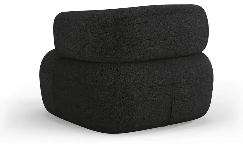 Fekete buklé fotel Jenny – Micadoni Home