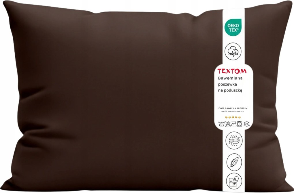 Párnahuzat 70x80 cm Jancsi 100% Pamut Sima Erős Csokoládé