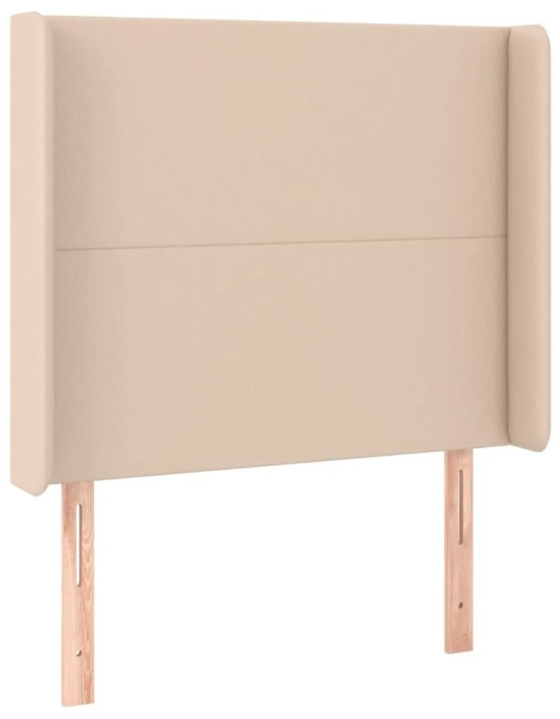 cappuccino műbőr LED-es fejtámla 103x16x118/128 cm