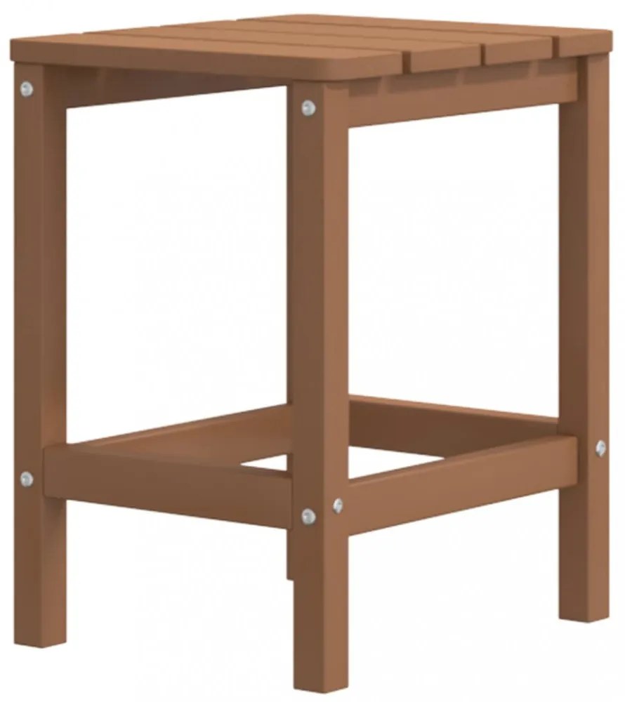barna HDPE kerti Adirondack asztal 38 x 38 x 46 cm