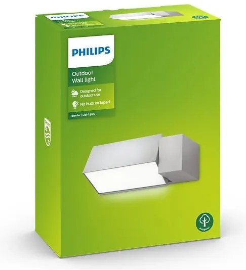 Philips - Kültéri fali lámpa BORDER 1xE27/23W/230V IP44 szürke