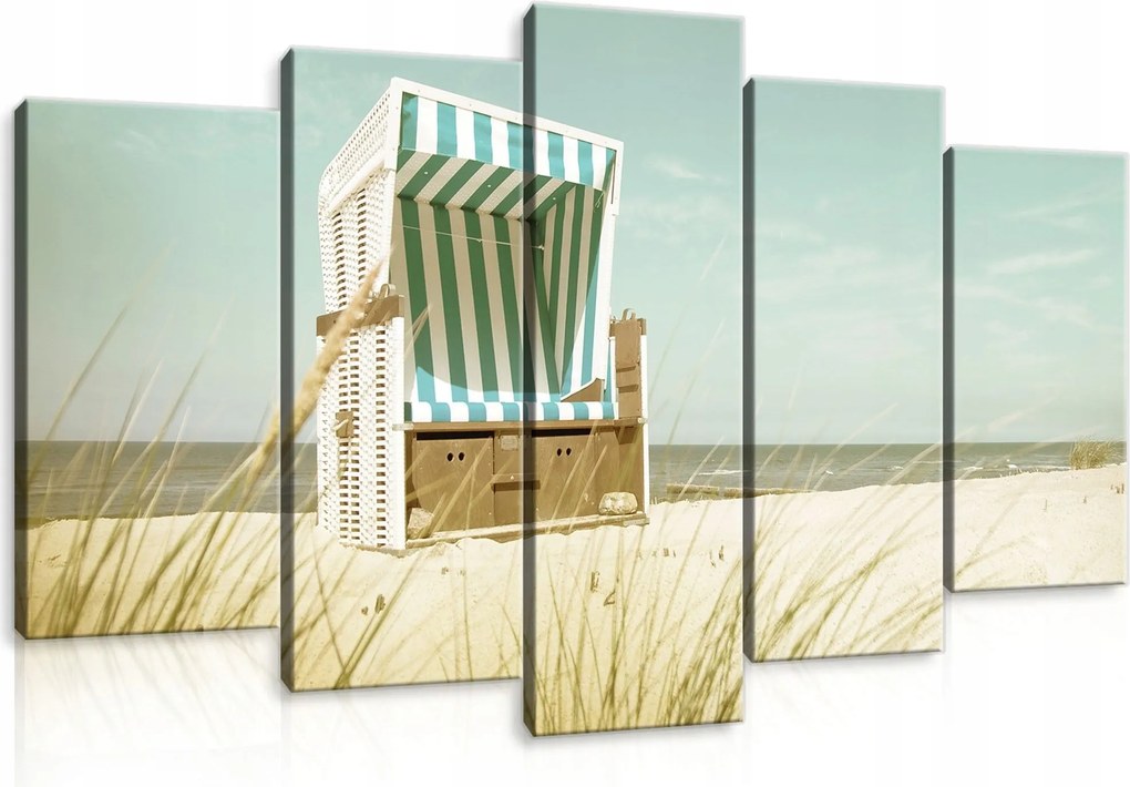 Vászonkép 100x60 Tengerpart óceán homok nyár nyaralás nyugalom pihenés