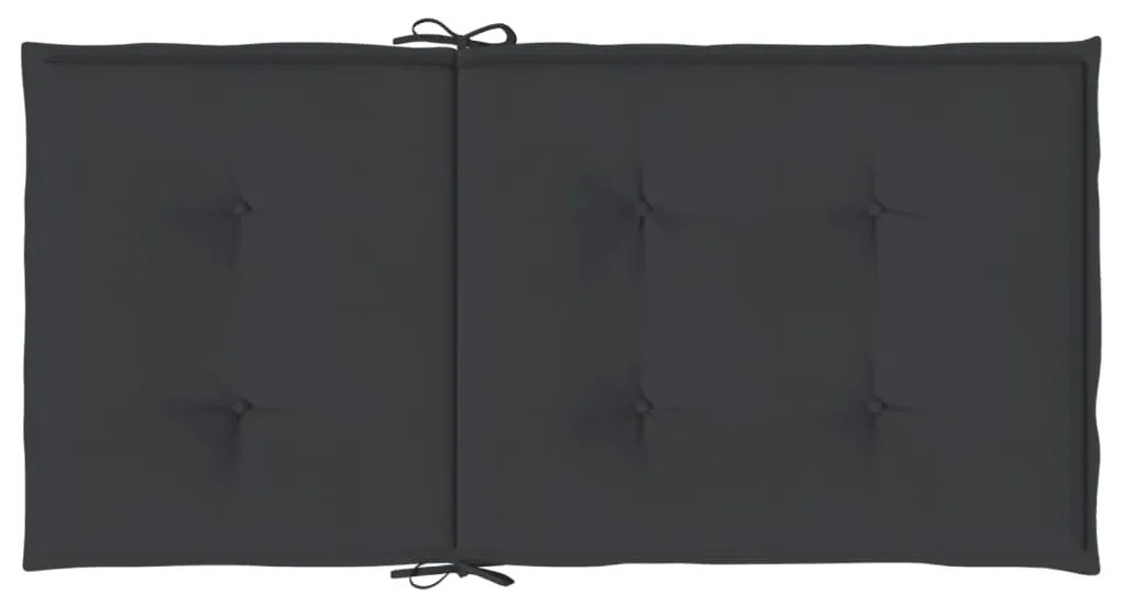 6 db fekete oxford szövet háttámlás székpárna 100x50x3 cm