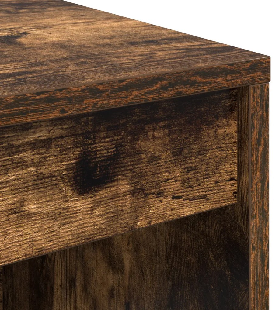 vidaXL Füstölt Tölgy Íróasztal Füstölt Tölgy MDF 70 x 40 x 76 cm Tartós