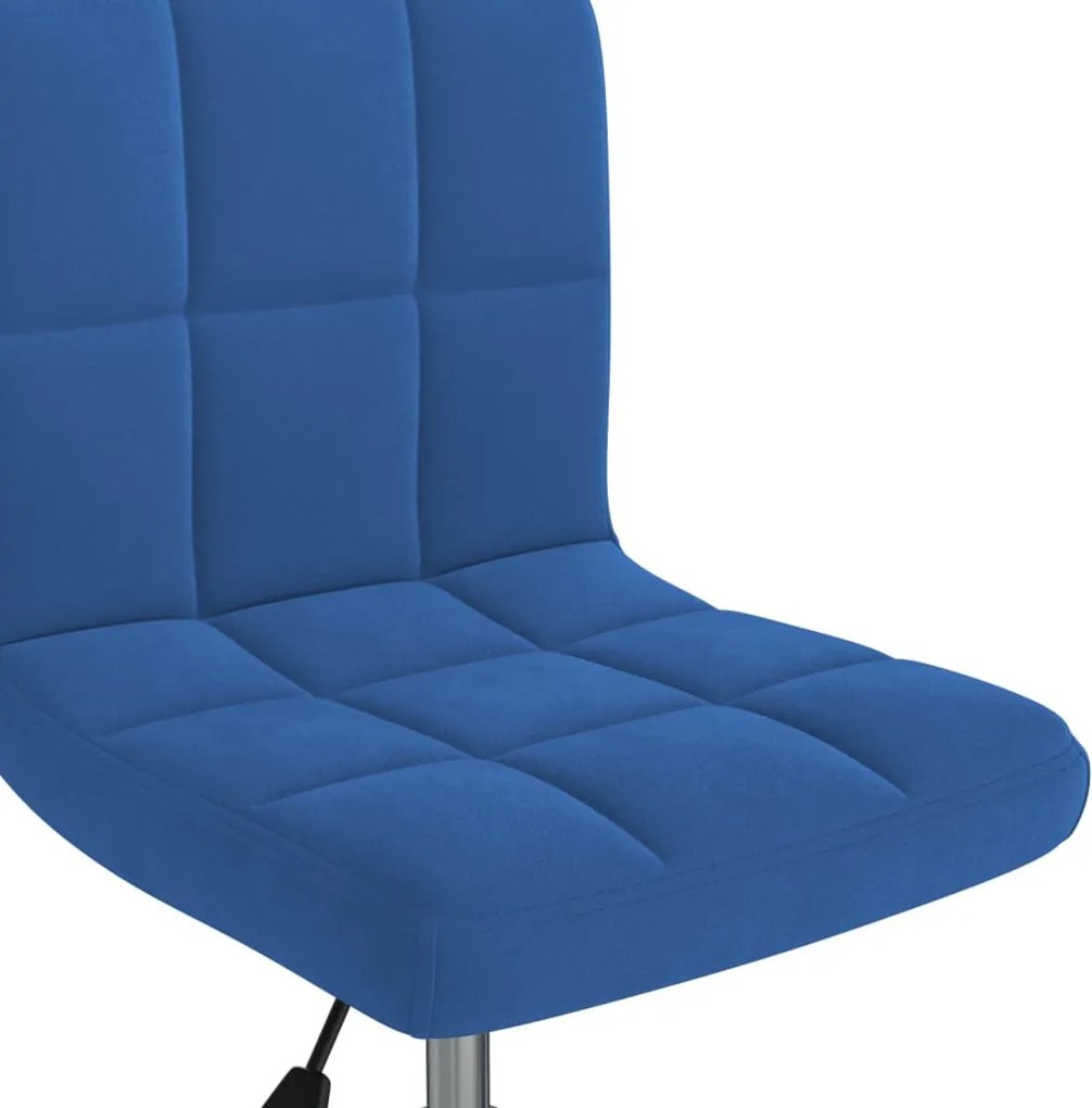 vidaXL kék bársony forgó irodaszék