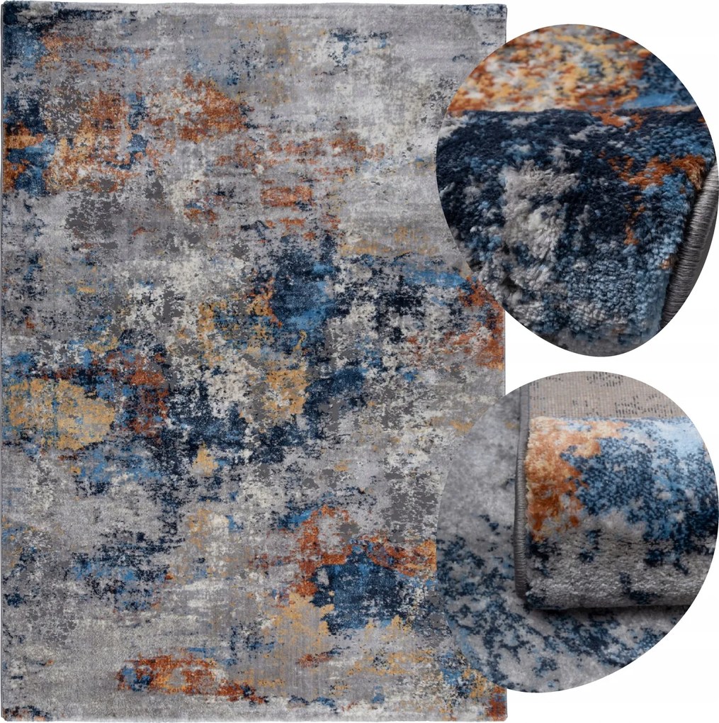 Szőnyeg Modern járda 120x170 cm Püré Többszínű Puha szőnyeg