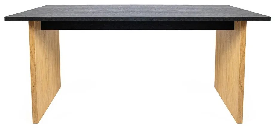 Étkezőasztal tölgyfa dekoros asztallappal 90x160 cm Stripe – Woodman