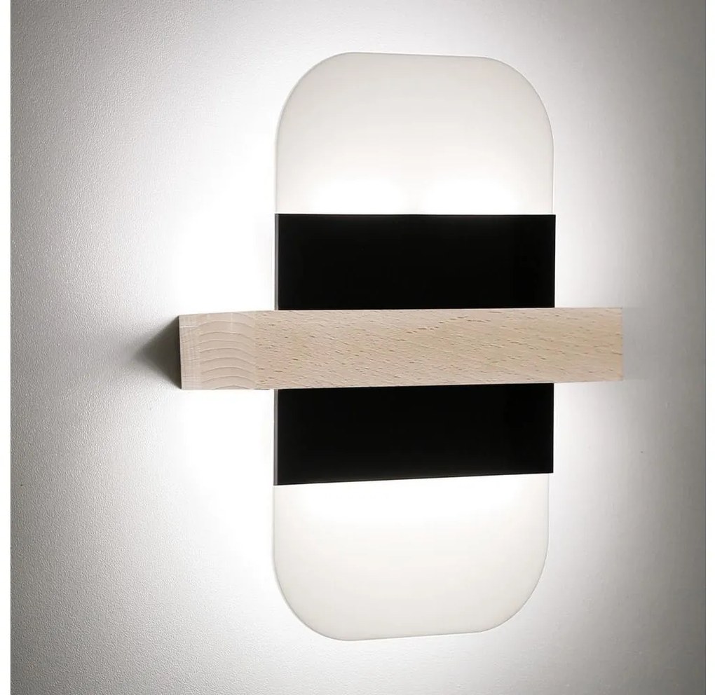 LED fali lámpa APRIL LED/6W/230V fehér/fekete