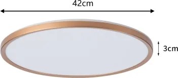 Brilagi - Ultra Slim fürdőszobai mennyezeti LED lámpa, 24 W, 230 V, Ø 42 cm, rózsaarany, IP54