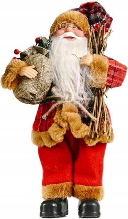 eCa KSN25 Karácsonyi dekoráció Szent Miklós 30 cm piros