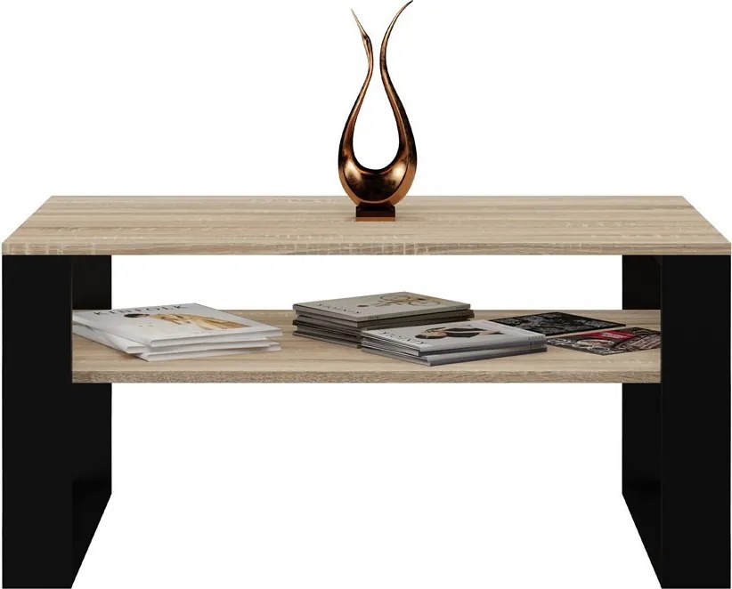 1P dohányzóasztal, sonoma-fekete