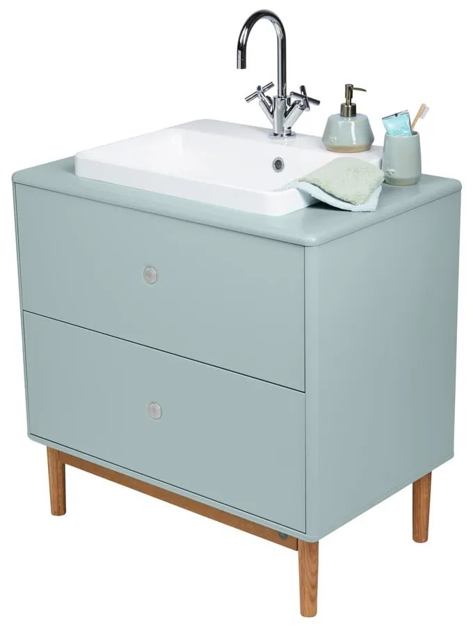 Color Bath világoszöld szekrény mosdókagylóval, csaptelep nélkül 80x62 cm - Tom Tailor for Tenzo