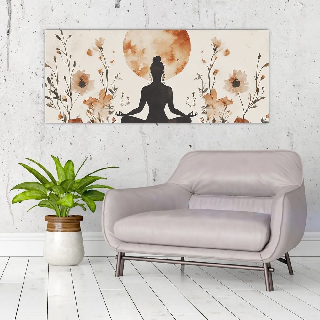 Kép - Narancssárga jóga (120x50 cm)