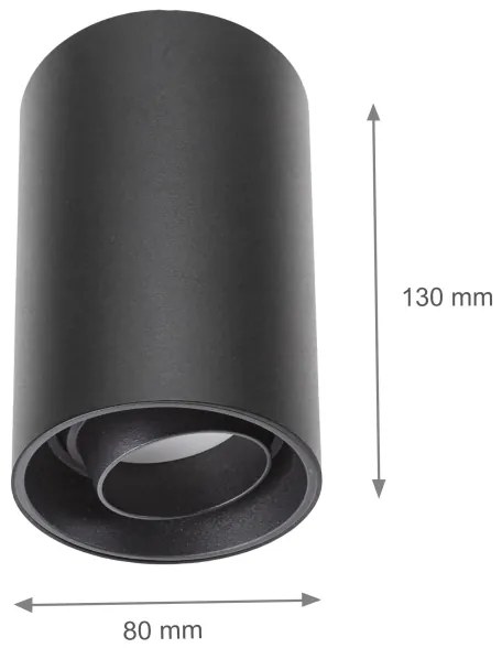 Spotlámpa CHLOE 1xGU10/50W/230V fekete