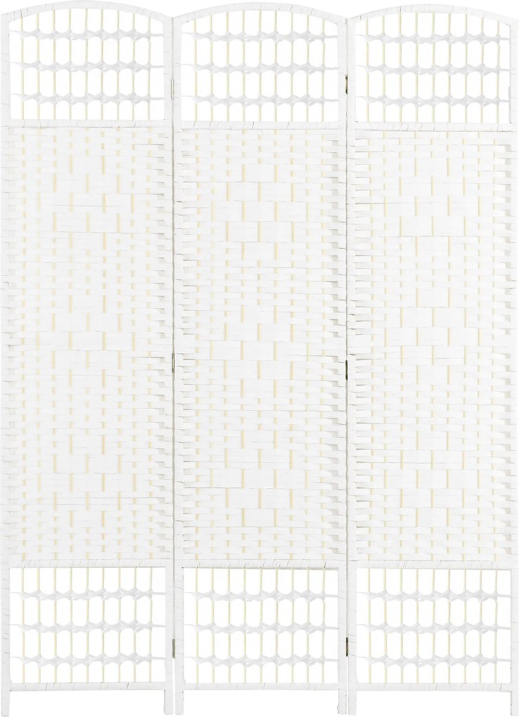 HOMCOM 3-panelas szobaelválasztó képernyő 120x170 cm hajtogatható szobaelválasztó papír zsinórral és fából készült kerettel, dekoráció hálószobába és