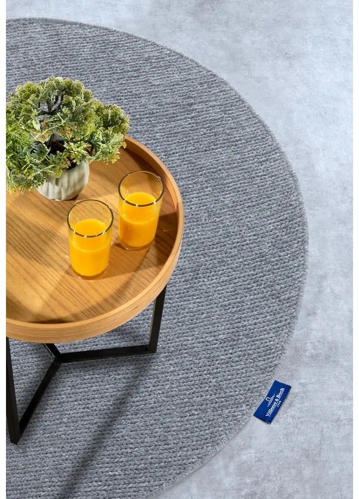 Szürke kézi szövésű gyapjú kerek szőnyeg ø 200 cm Francois – Villeroy&amp;Boch