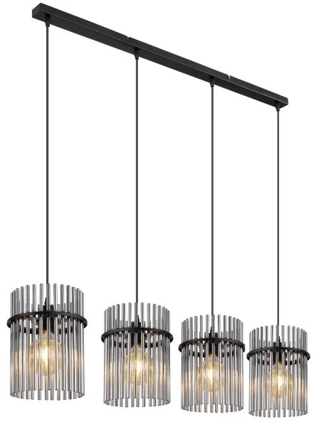 Globo 15698-4H - Csillár zsinóron GORLEY 4xE27/60W/230V fekete