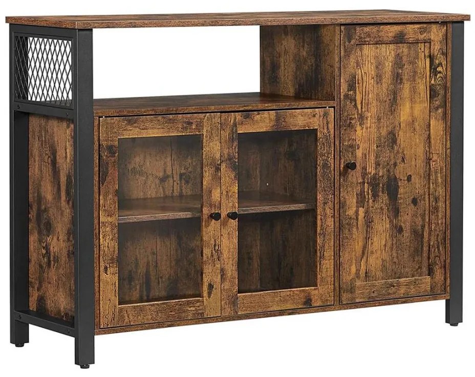 FIRA barna/fekete komód