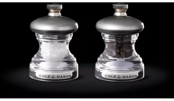 Cole&Mason - Só- és borsdaráló készlet GOMB 2 db 6,5 cm