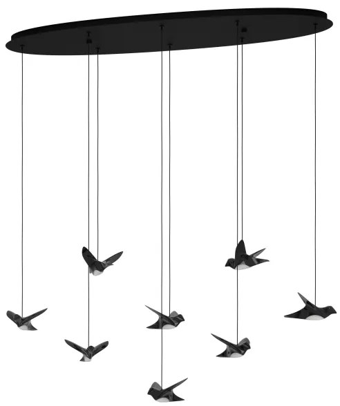 Eglo 390055 - LED Dimmelhető csillár zsinóron PARATEBUENO 8xLED/4,2W/230V fekete