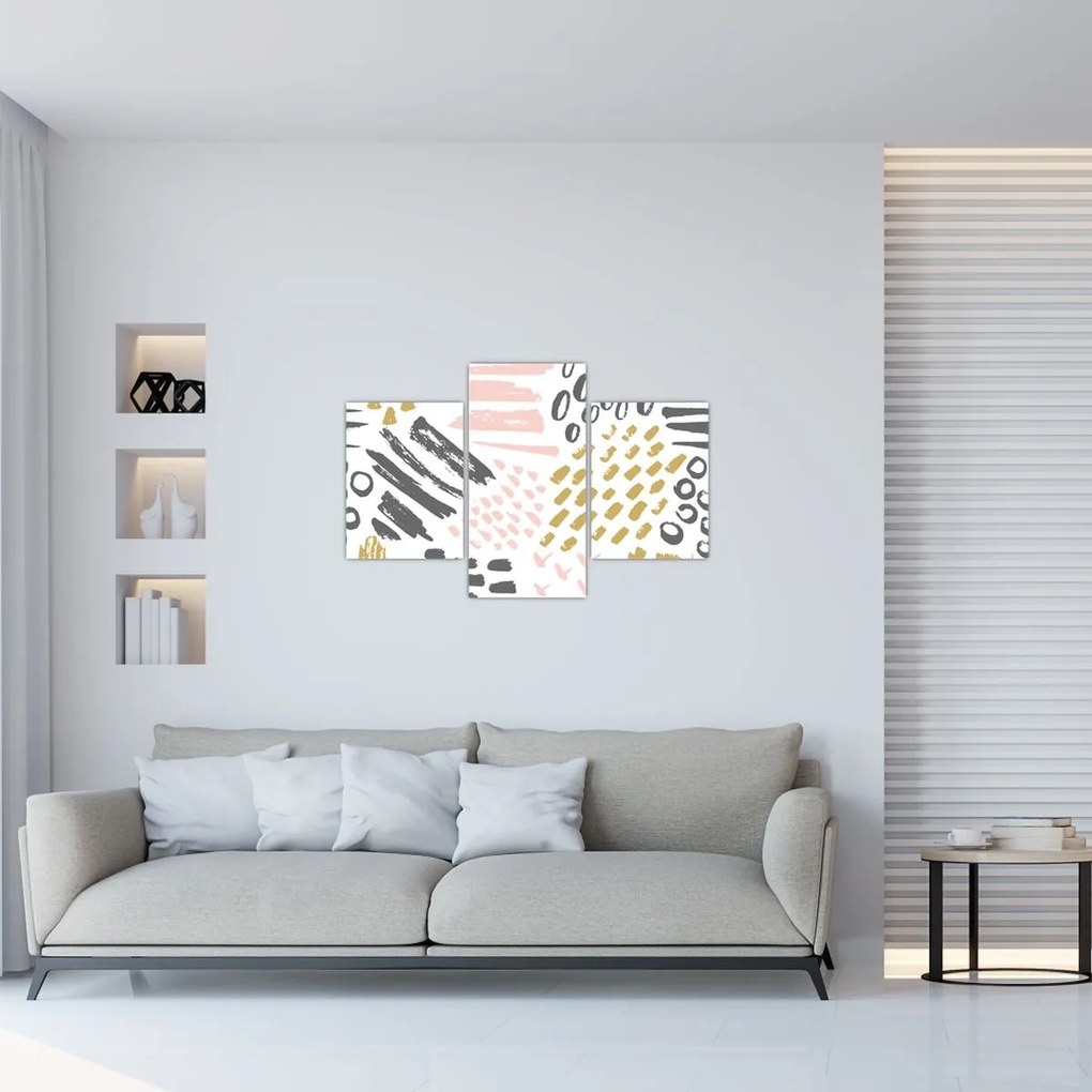 Kép - Absztrakt stroke-ok (90x60 cm)