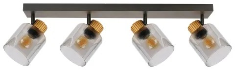 Brilagi - HYGGE spotlámpa 4xE14/15W/230V fekete/füstszínű