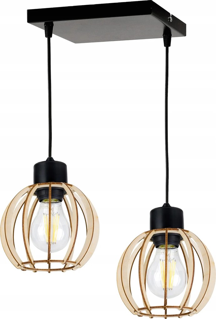 Függő Lámpa Túlnyúló mennyezeti csillár Loft Fa 2