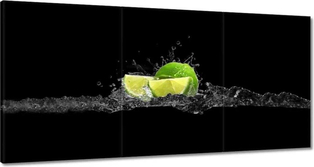 Vászonkép 180x90 Lime fekete