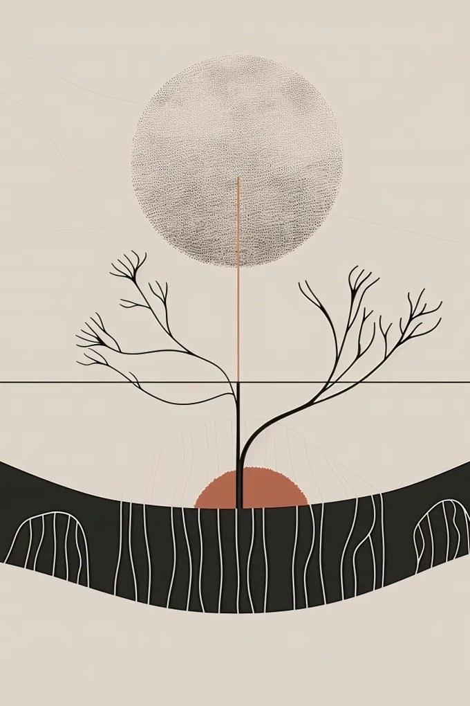 Poszter 30x45cm Téli Hold