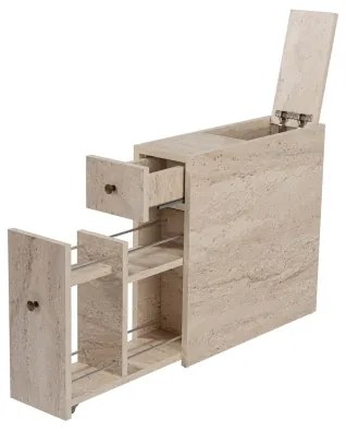 Fürdőszobaszekrény MELODY, bézs márványhatású dekor