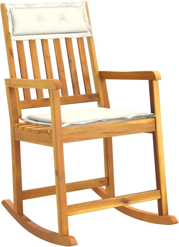 vidaXL tömör akácfa hintaszék párnákkal