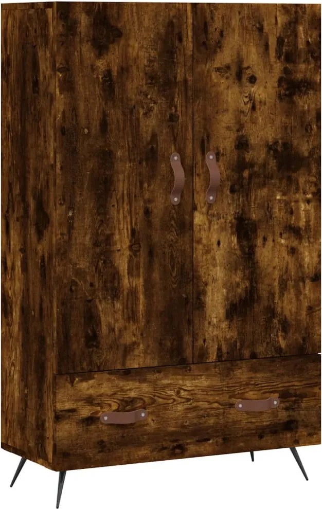 vidaXL füstös tölgy színű szerelt fa magasszekrény 69,5 x 31 x 115 cm