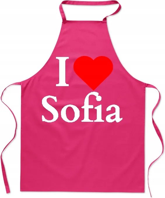 Konyhai kötény nyomtatás I Love Sofia Bulgária Európa fővárosa