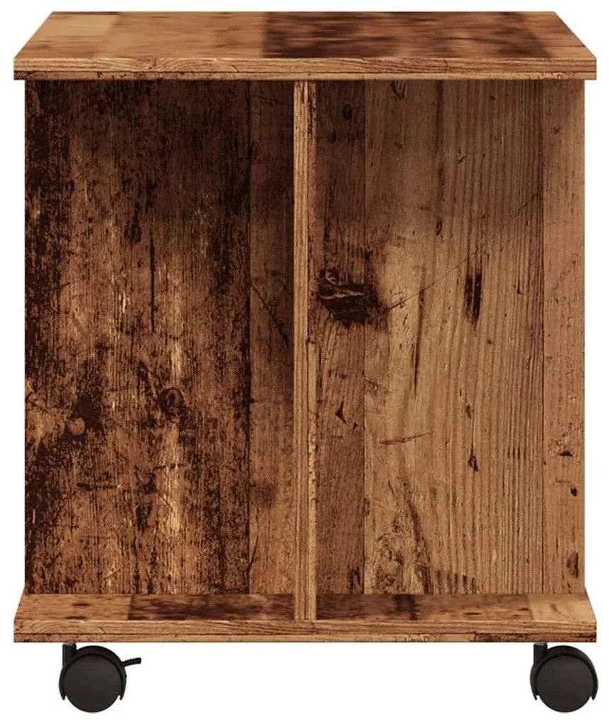 antik fa színű szerelt fa TV-szekrény görgőkkel 80 x 40 x 45 cm