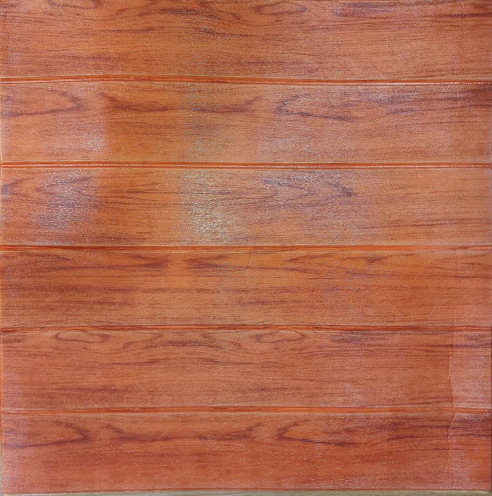 10 darab Öntapadós 3D falmatrica Tapéta Piros Kezelt Fenyő mintával 70x 70 x 0,6 cm-es méretben