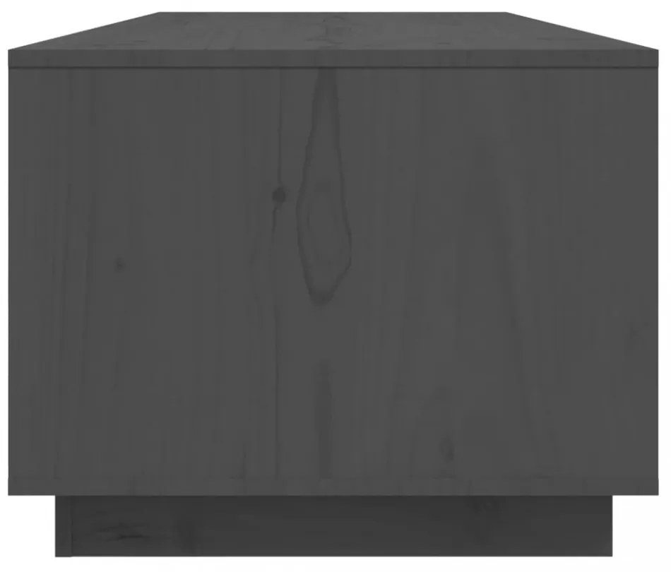 szürke tömör fenyőfa dohányzóasztal 110x50x40 cm