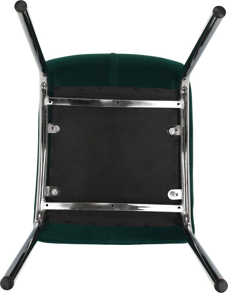 Étkezőszék, smaragd Velvet szövet/króm, GERDA NEW