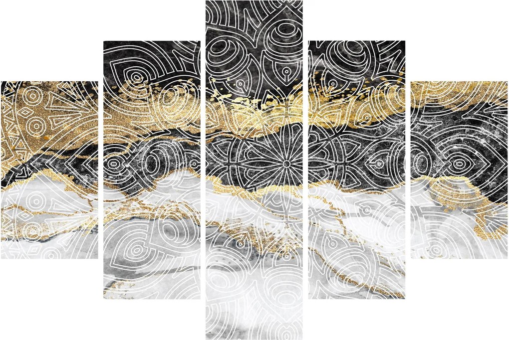 Kép - Mandala márványból (150x105 cm)