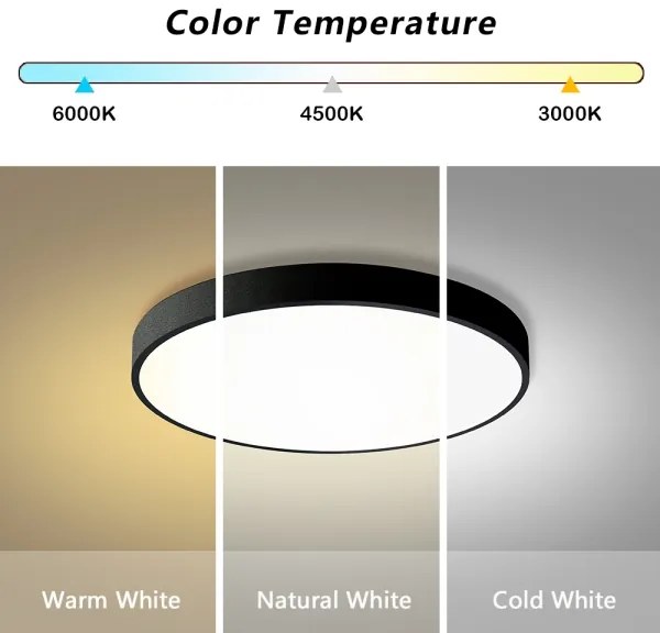 Brilagi - dimmelhető LED lámpatest POOL LED/60W/230V 3000-6000K átmérő 60 cm fekete + távirányítóval