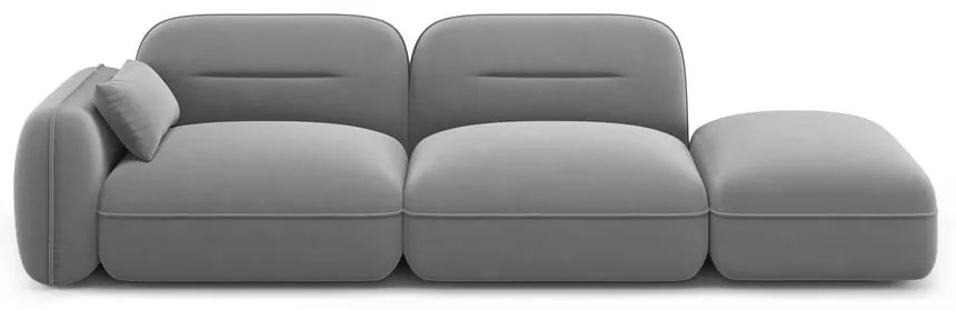 Világosszürke bársony heverő (bal oldali) Audrey – Interieurs 86