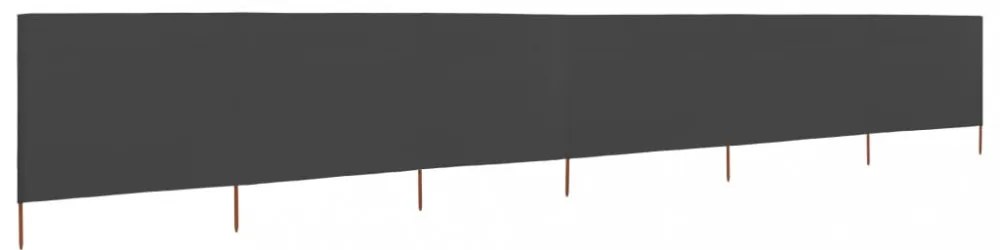 antracitszürke szövet 6-paneles szélfogó 800 x 120 cm