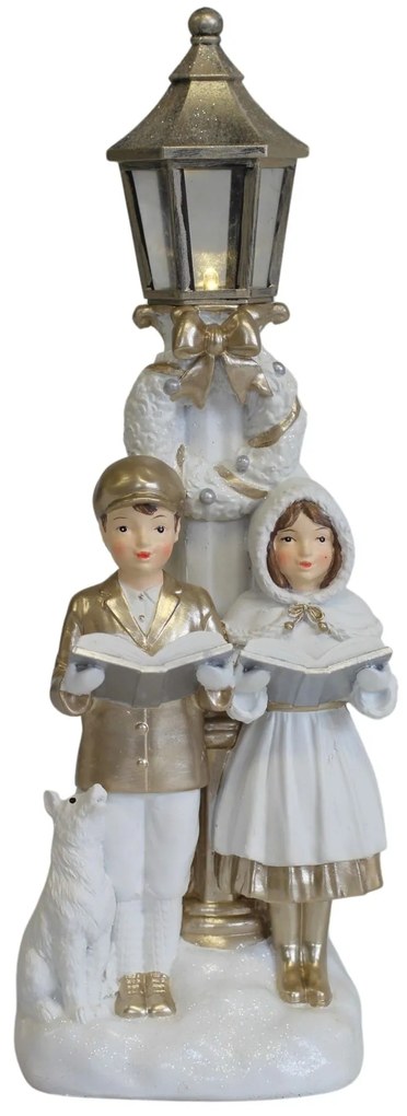 Fehér arany karácsonyi dekoráció karácsonyi éneke