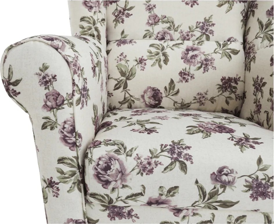 Füles fotel, szövet rose 18, CHARLOT